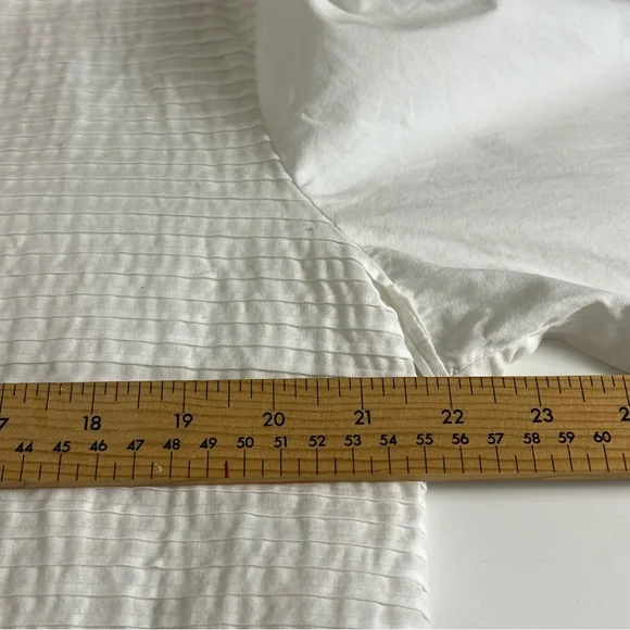 Eloise Pintucked White Cotton Band-Collar Blouse, Made in France - Picture 7 of 7